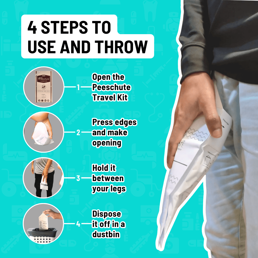 Peeschute Travel-Disposable Pee Bags for travel - Image 5