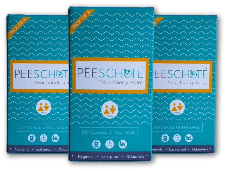 Peeschute Medi- Disposable urine bags for Immobile Patients